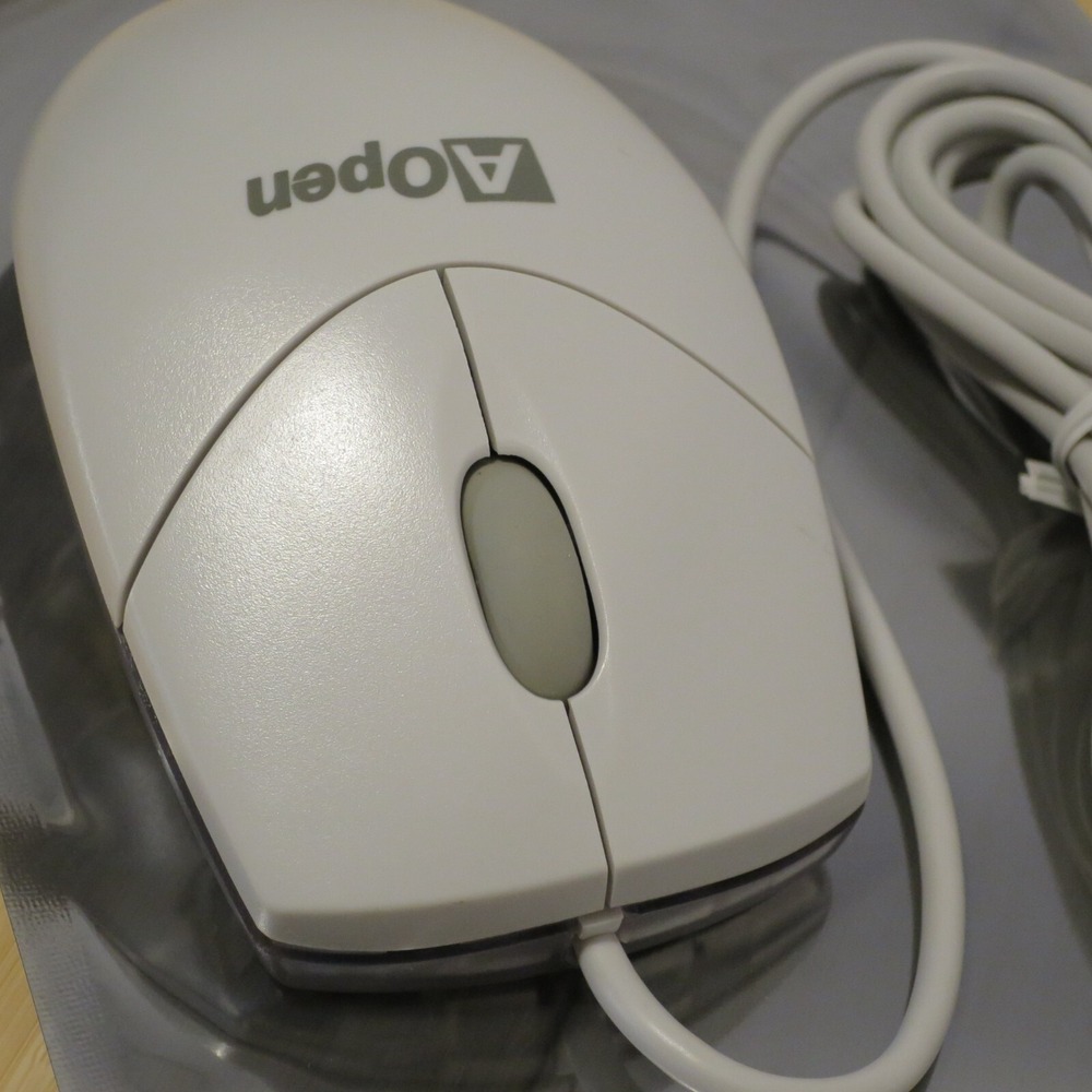 Logitech AOpen USB Optical Mouse M-BJ69 Bright Red Light Wired Scroll -Tested 02 - Picture 5 of 9
